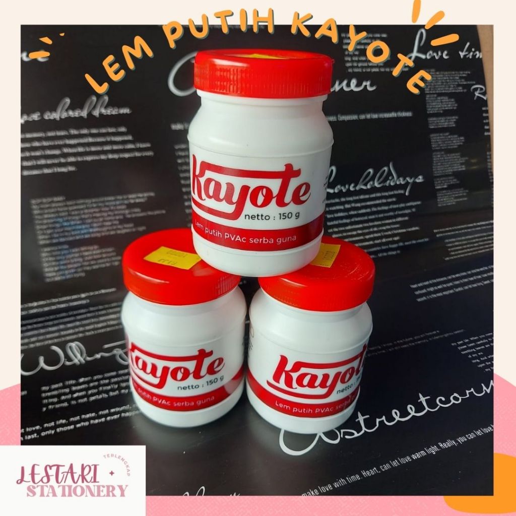 

Lem Putih Kayote | Lem putih Kayote 150g | Lestari Stationery
