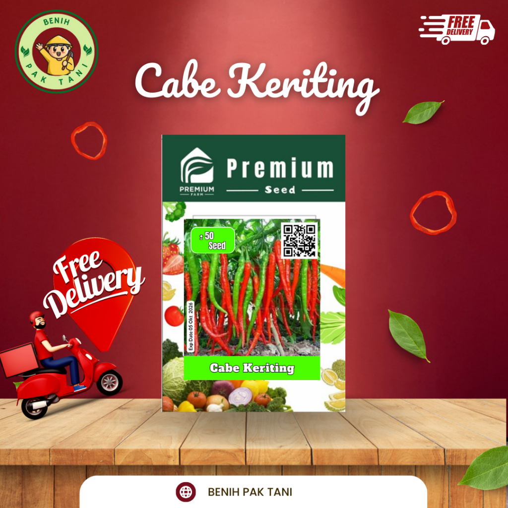 Benih CABE KERITING PREMIUM SEED Buah Lebat Cepat Panen Tahan Penyakit