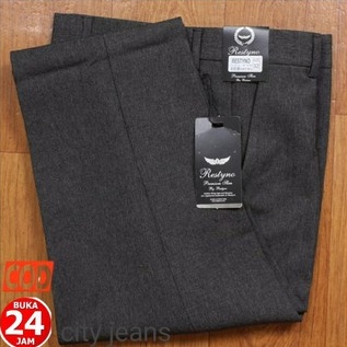 KODE H54B CELANA BAHAN  KERJA  FORMAL  KANTOR  PANJANG  HITAM  DASAR PRIA SLIMFIT COD