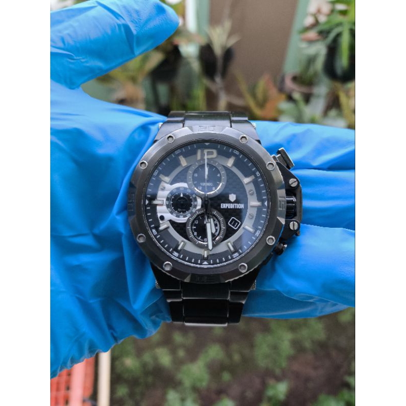 (Harga Net) Jam Tangan Expedition E6751M Chronograph All Original Fullset Fungsi2 Normal Tinggal Pak