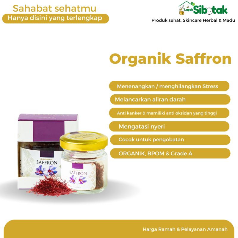 

Saffron Safron 0,5 Gram Super Negin Grade 1 Original Best Quality