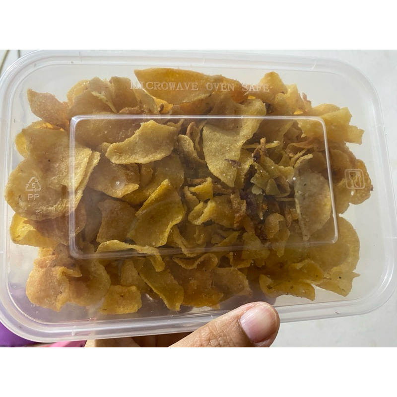 

Keripik Kentang Ebi bawang goreng