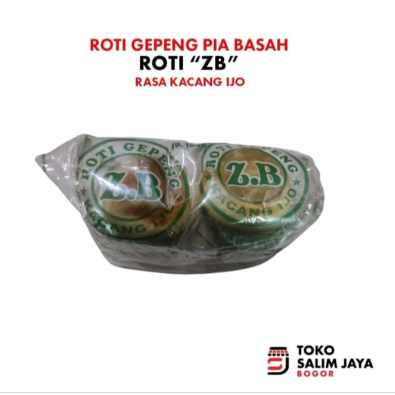 

ROTI GEPENG ZB PIA BASAH ISI KACANG IJO ISI 6 PCS STOK SELALU BARU