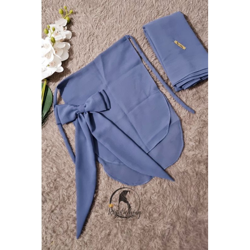 cod hijab segi empat set cadar pita