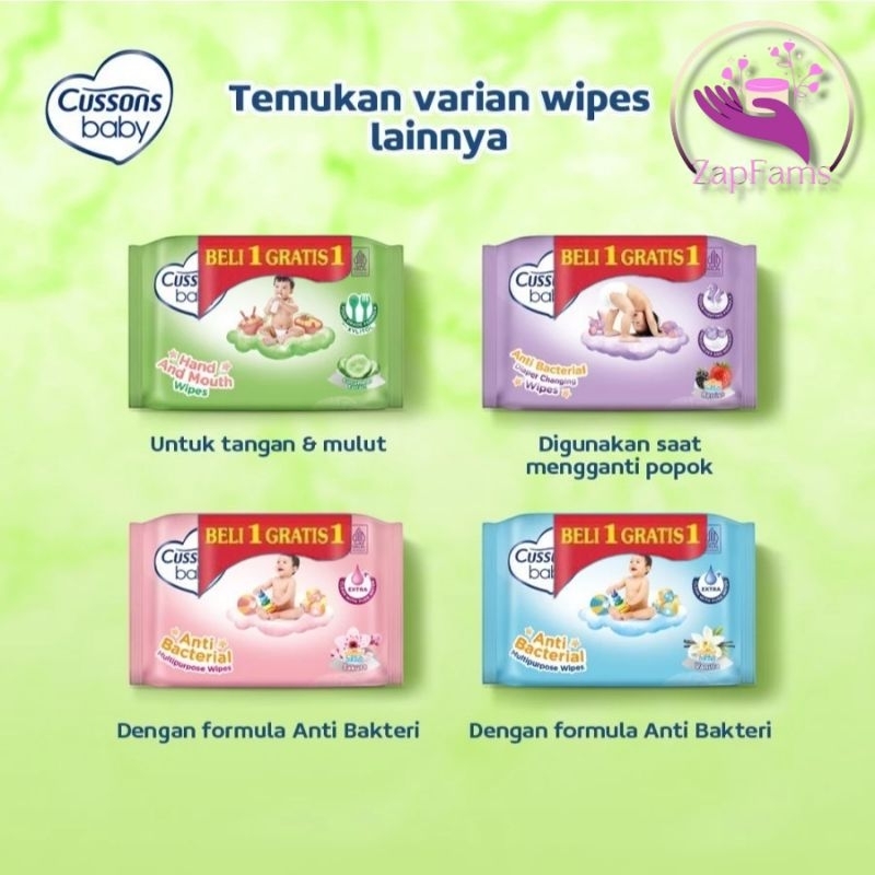 ⚡ZAP⚡ CUSSONS Baby Wipes 45| Buy 1 Get 1| Tisu Basah Cussons Baby