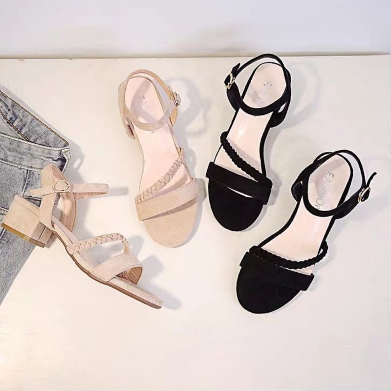 Sandal wanita tali gesver kepang