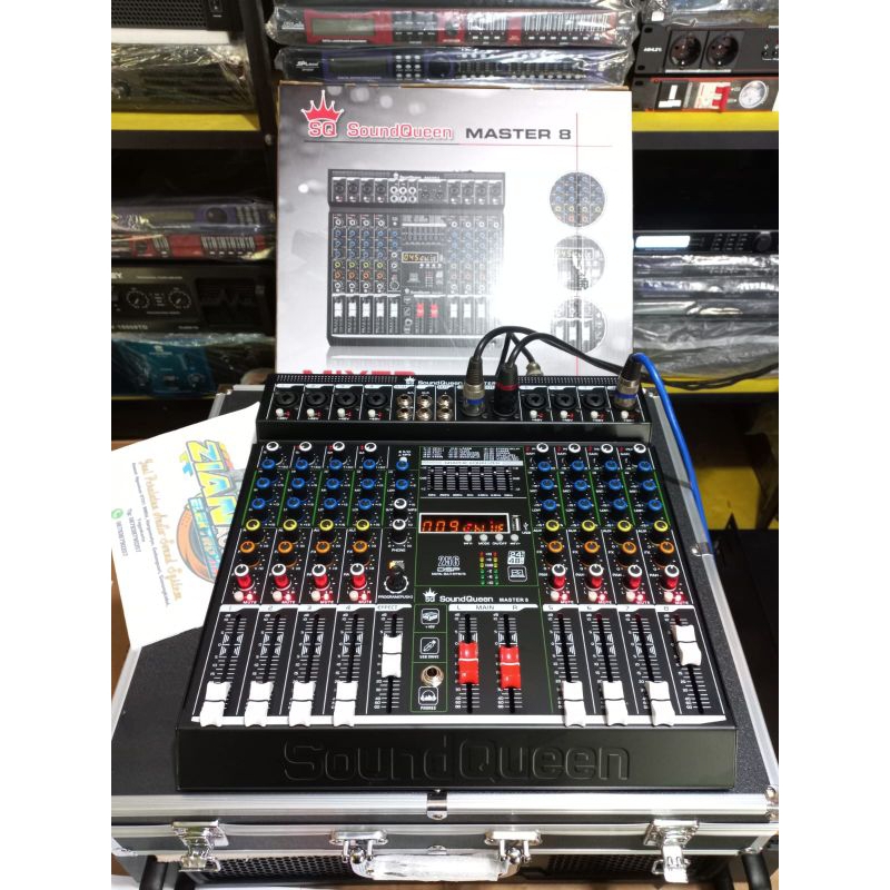 Mixer Soundqueen 8chanel Master 8 sudah bonus harcase koper