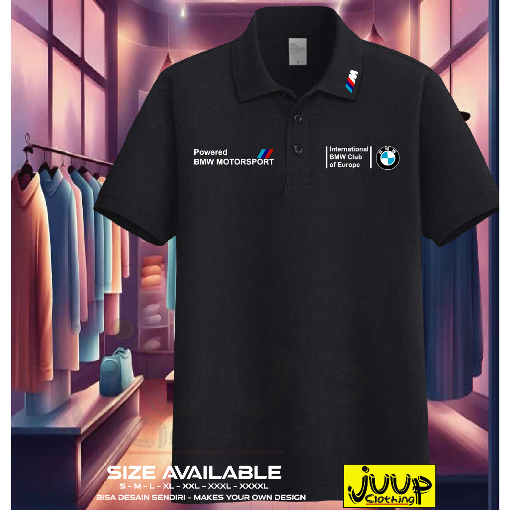 Baju Polo shirt kaos kerah BMW International Club