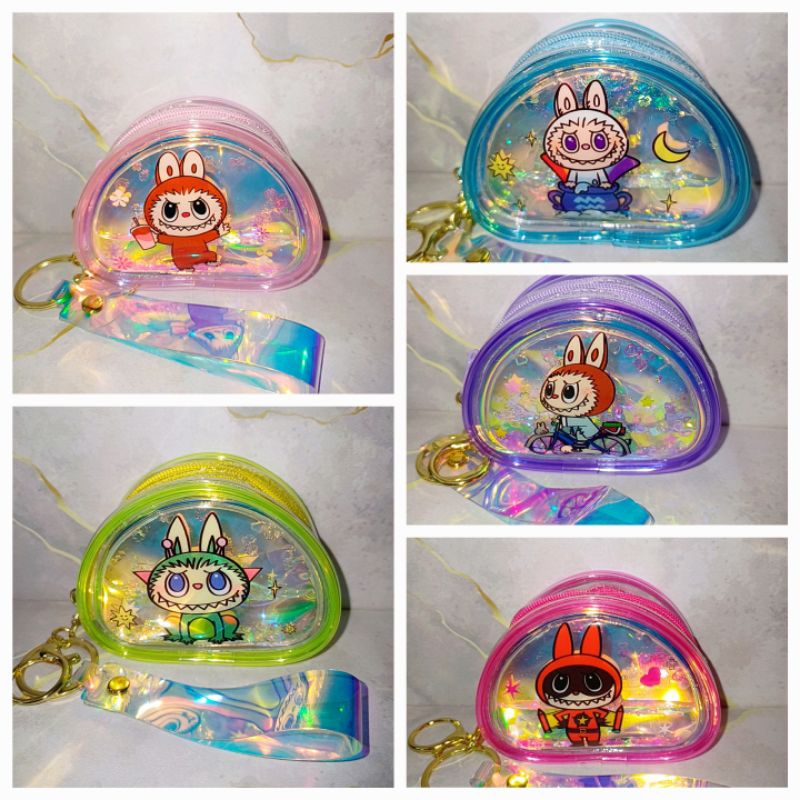 GANTUNGAN DOMPET KOIN AIR KARAKTER VIRAL LABUBU WARNA CERAH