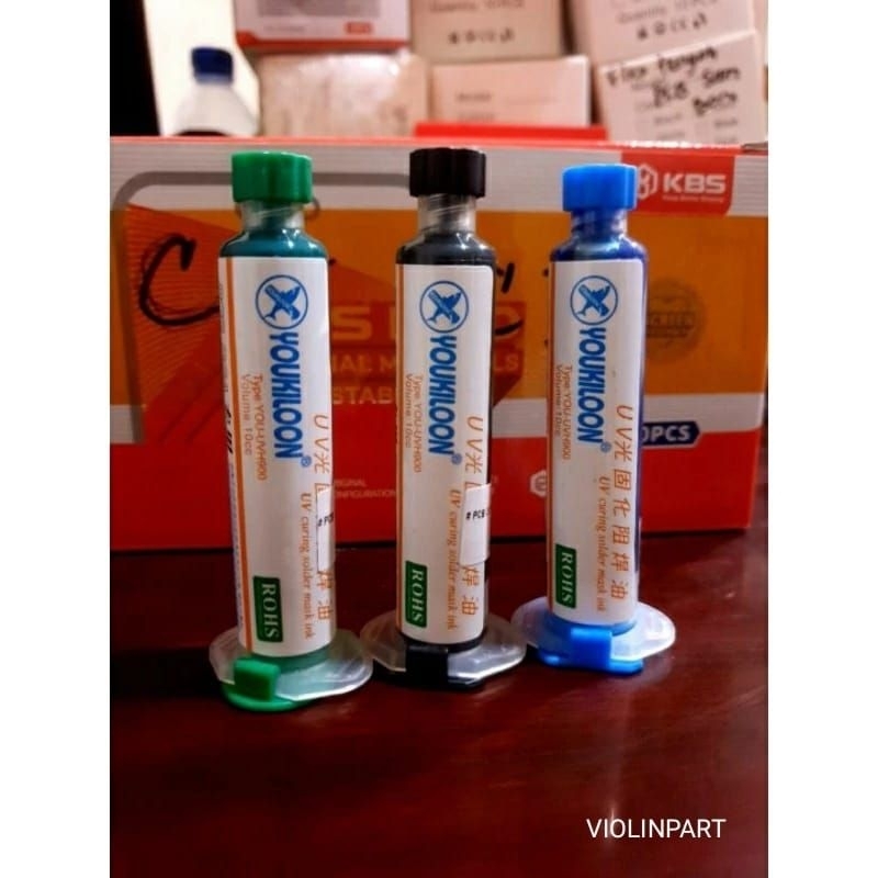 cat pcb youkiloon hijau ,biru ,hitam