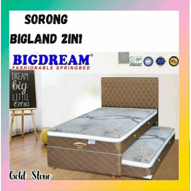 SPRINGBED BIGLAND GOLD STONE 2IN1/SPRINGBED BIGLAND SORONG 2IN1 GOLD STONE