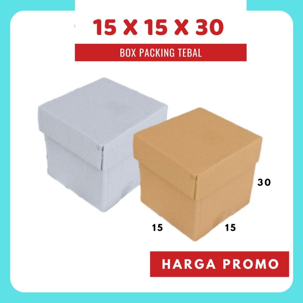 

Box Kado 15x15x30 / 15x15x20 / 15x15x10 (Set Top/Bot Heebe) Kardus Packing/Karton/Paking/Polos/Hampers/Boneka/Buah/Puding/Tart