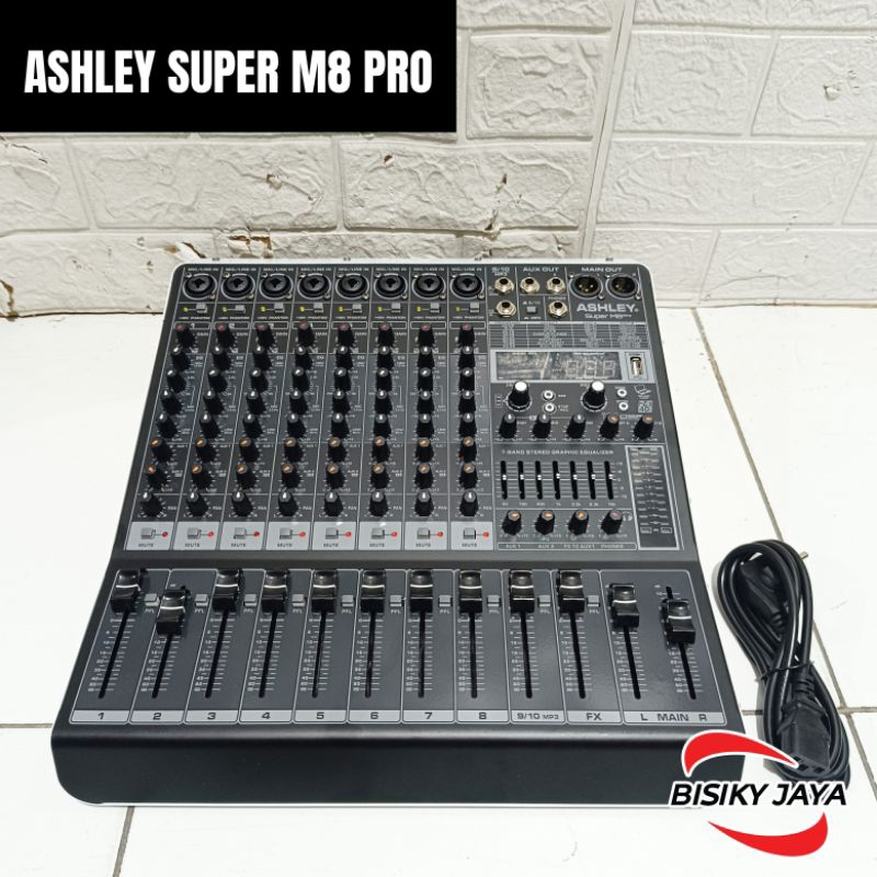 Mixer Audio 8 chanel Ashley Super M8 Pro Original Ashley