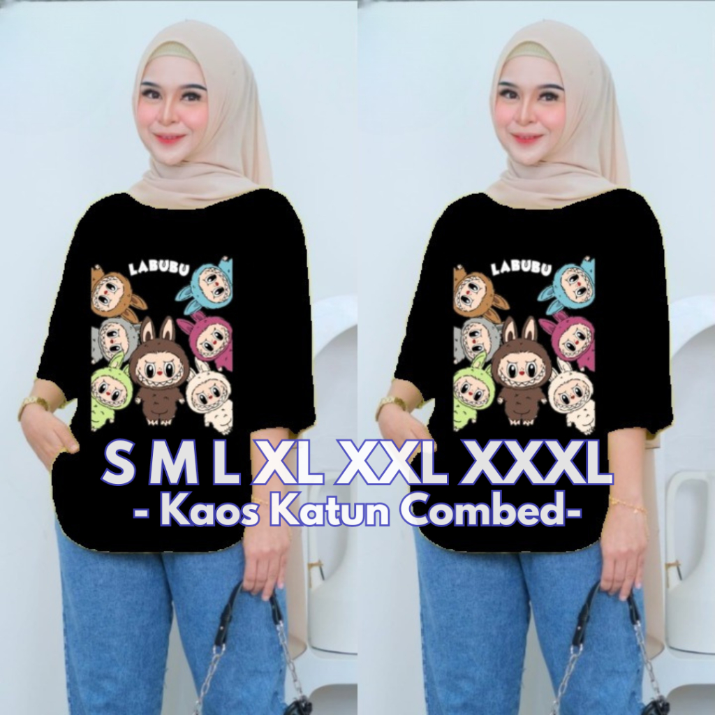 Baju Atasan Wanita Terbaru New Labubu Blouse BO Size S M L XL XXL XXXL Bahan Kaos Katun Combed Blous