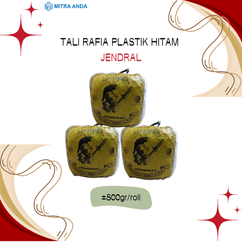 

Tali Rafia Plastik Hitam JENDRAL ±800gr