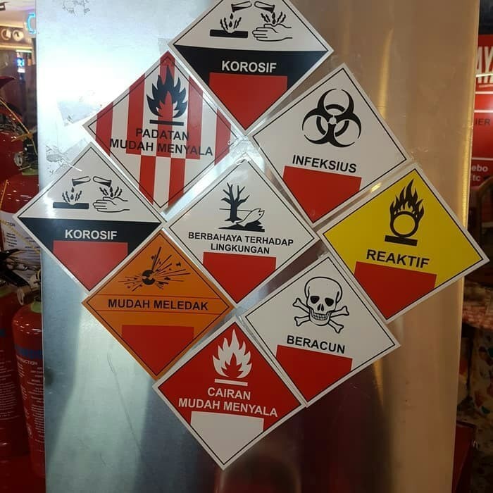 

SIGN LABEL STICKER KESELAMATAN KERJA PILIH SALAH 1UK 20x20CM