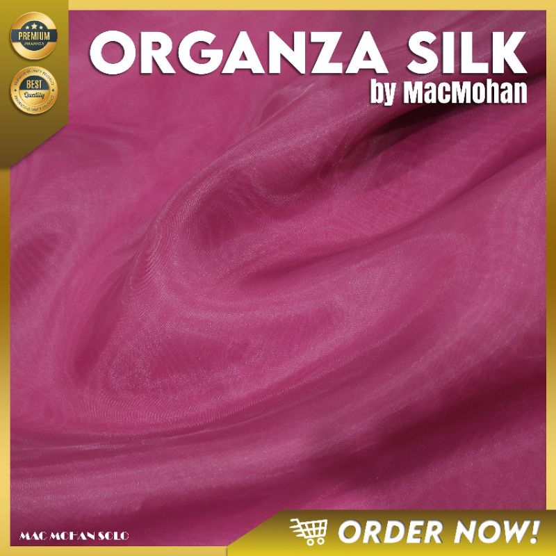 {Best Seller} Kain Kaca ORGANZA Polos Premium Per 0.5m Kain Satin Organza Organdy Tafeta Taffeta Sil