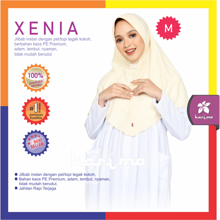 Xenia Jilbab Instan Bergo Kerudung Kaos Syari Karima