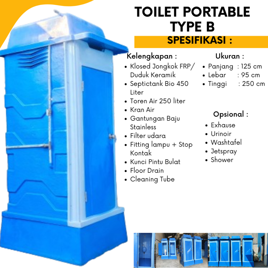 JUAL Toilet Portable type B Closed Jongkok Super ekonomis