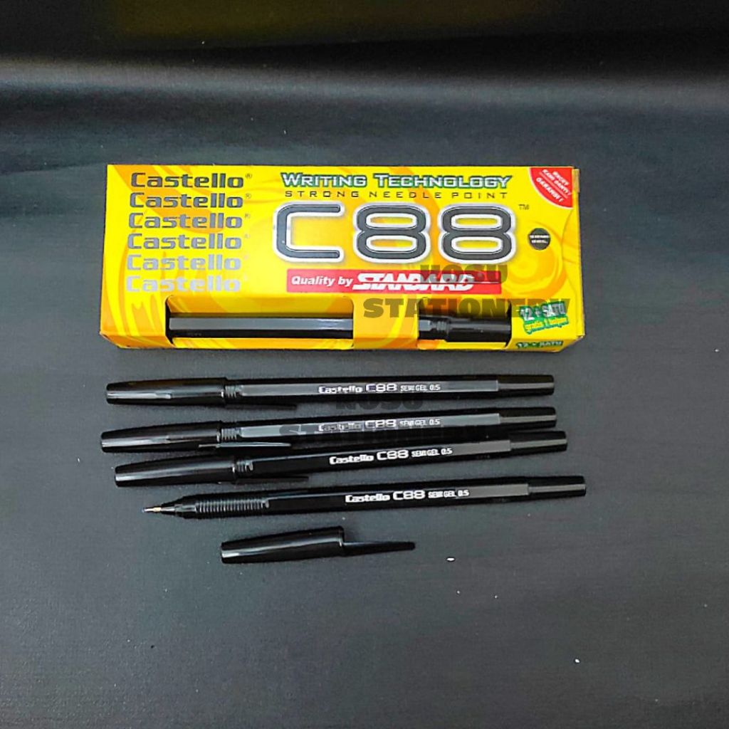 

BOLPEN / BALLPOINT / PULPEN / POLPEN STANDARD CASTELLO C 88 HITAM
