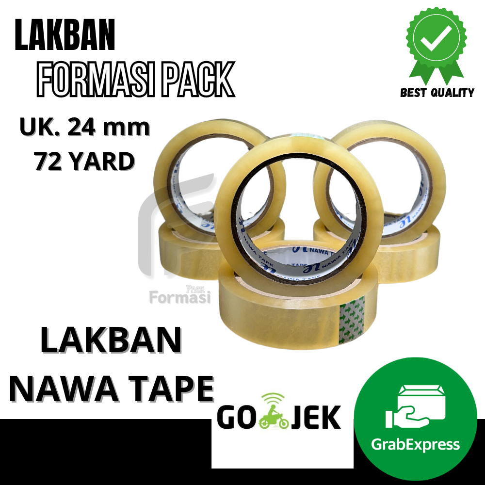 

LAKBAN NAWA TAPE 24MMX72YARD (6pcs) PALING MURAH BERKUALITAS