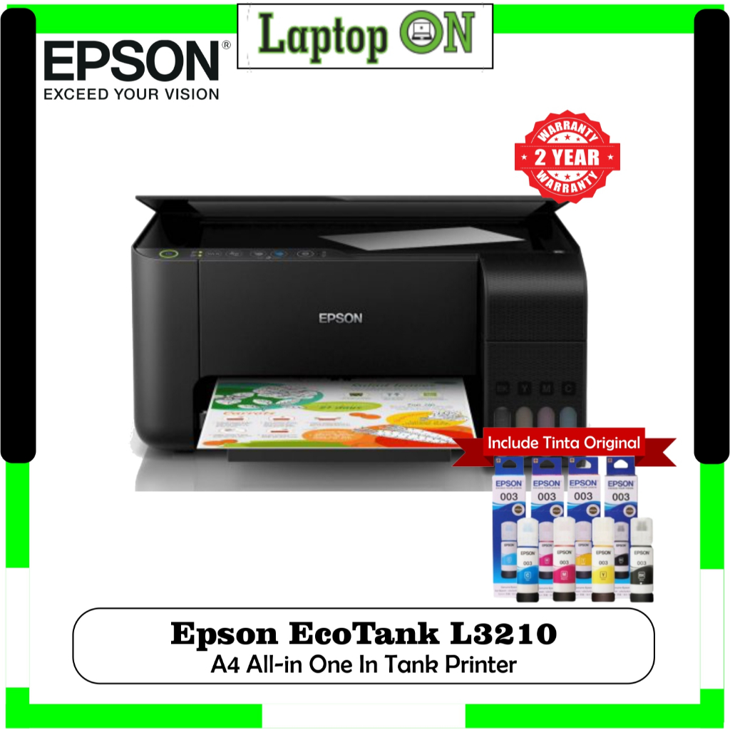 Printer Epson L3210 L3110 ECOTANK All in One InkTank Print Scan Copy / Printer Epson Print Scan Copy