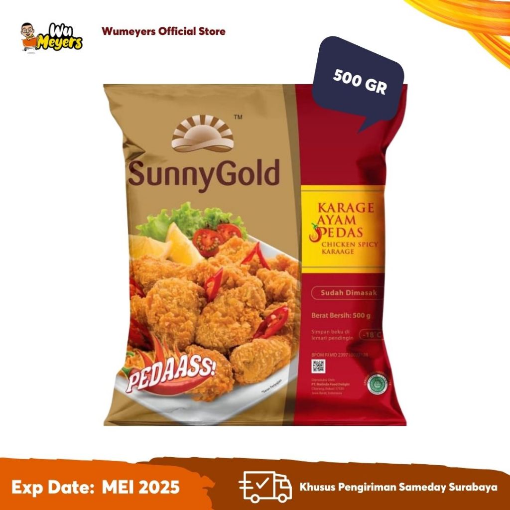 

Ayam Karage Pedas Sunny Gold Chicken Spicy Karage 500 gram