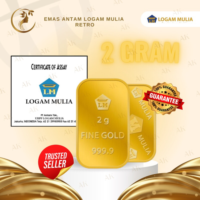 LOGAM MULIA EMAS ANTAM 2 GRAM RETRO