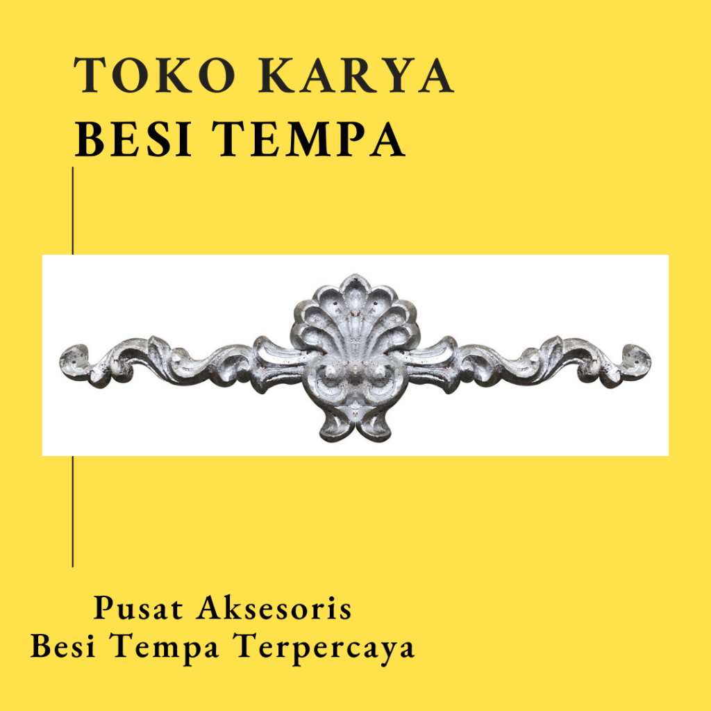 Ornamen Pagar Besi 1116 / Ornamen Besi Tempa / Ornamen Pagar Besi dan Tralis / Aksesoris Besi Tempa 