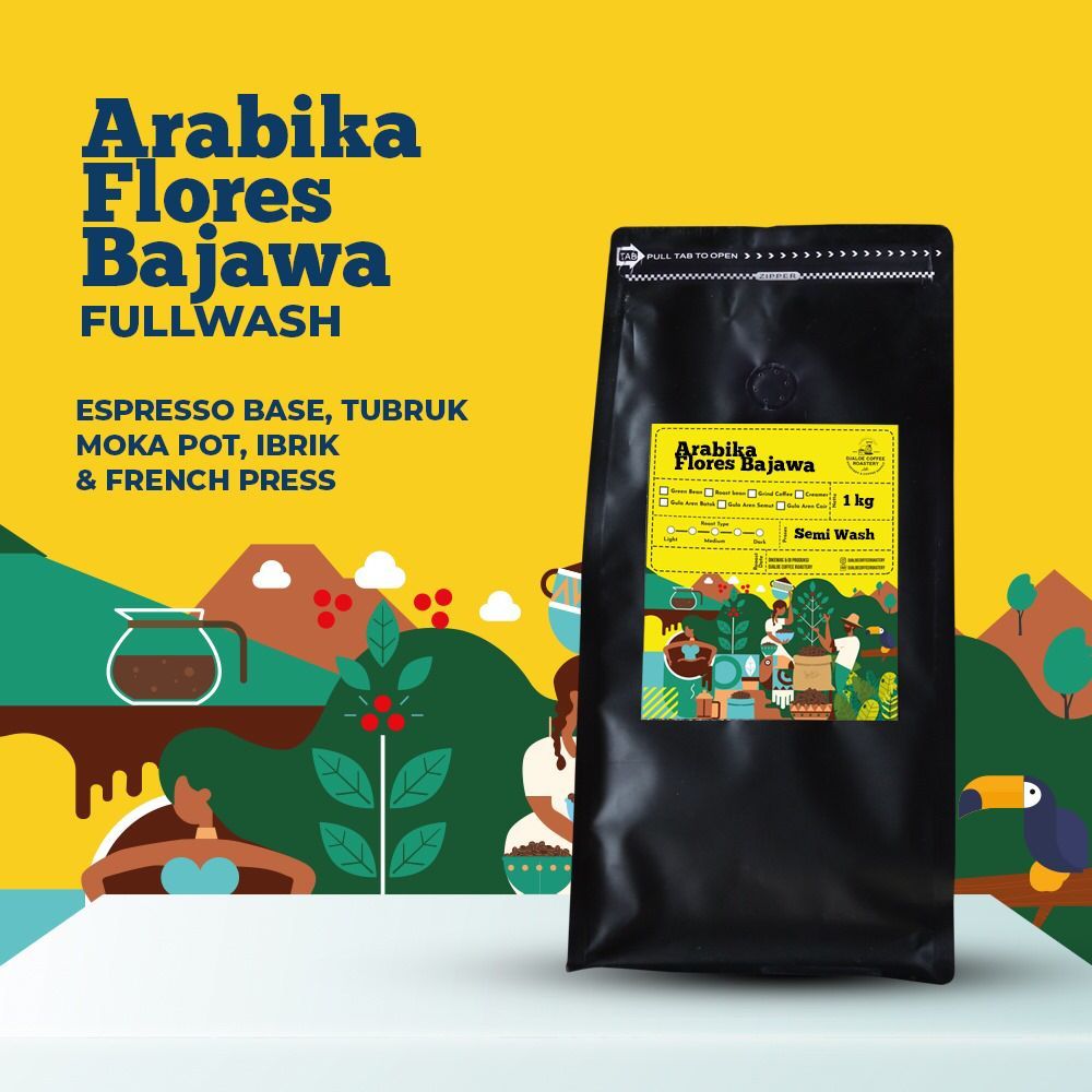 

Biji Kopi Arabika Flores Bajawa - Djaloe Coffee Roastery - 1Kg - Kopi Biji Utuh