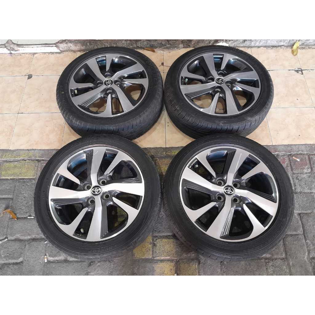 VELG MOBIL ORI STD YARIS RING 16 LEBAR 6 PCD 4X100 ET51 + BAN DUNLOP OCTA 195/50R16 AGYA AYLA SIGRA 