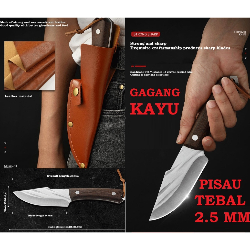 KNIFE PISAU TULANG PISAU SURVIVAL PISAU DAGING PISAU KOKI PISAU JEPANG SUPER TAJAM PISAU OUTDOOR