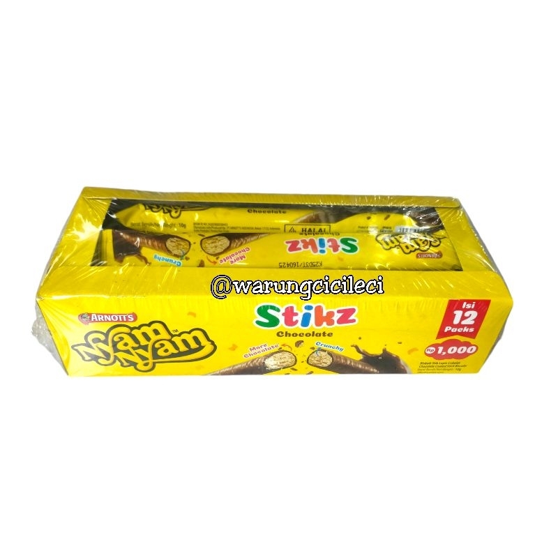 

ARNOTTS NYAM NYAM STIKZ RASA COKELAT 10g x 12pcs ( 1 BOX )