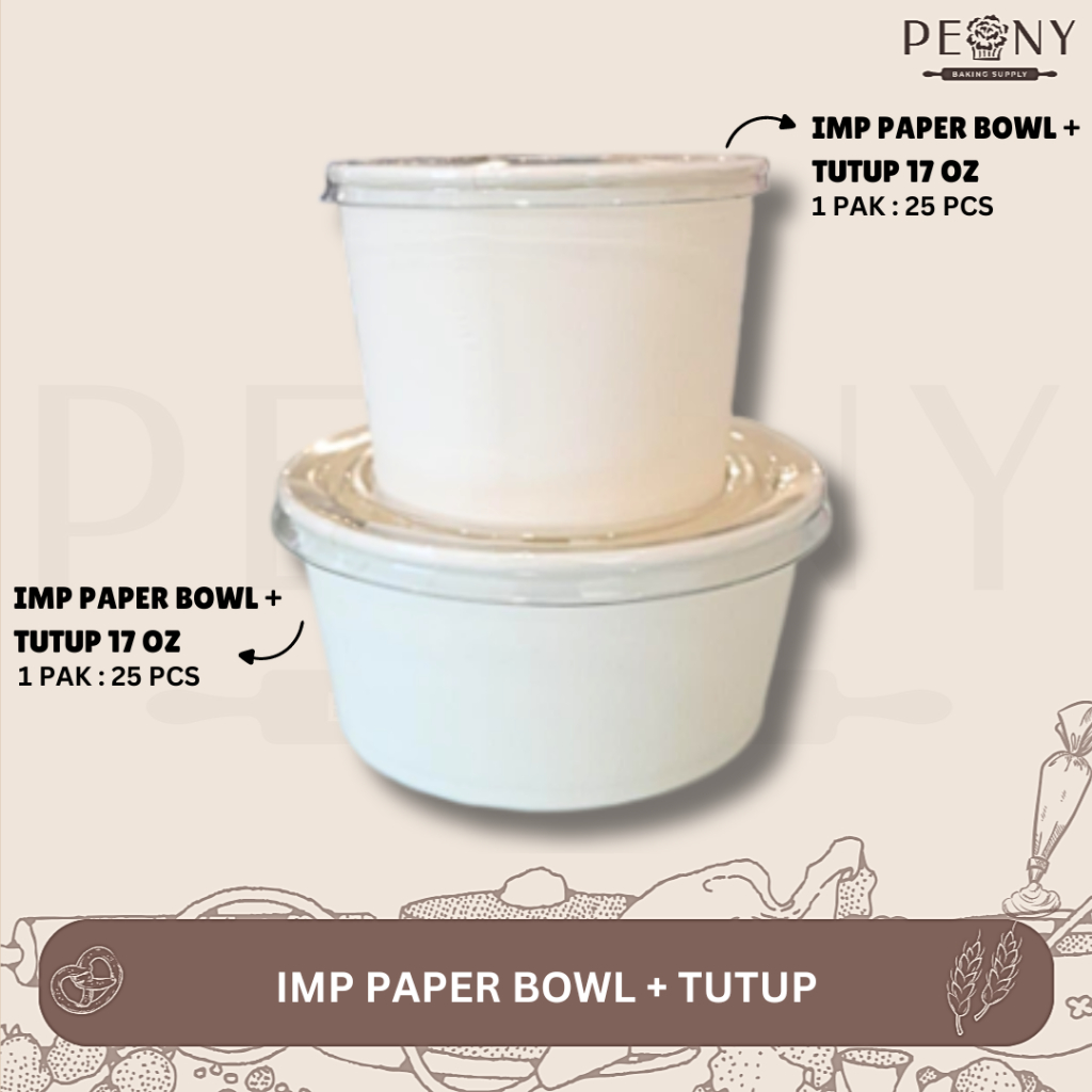 (1 PAK) IMP PAPER BOWL 23 OZ / IMP PAPER BOWL 17 OZ / RICE BOWL / MANGKOK KERTAS
