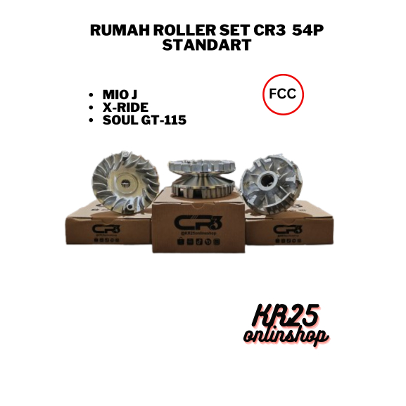 PULY SET RUMAH ROLLER CR3 KIPAS KODE 54P STANDART MIO J XRIDE115 SOUL GT115