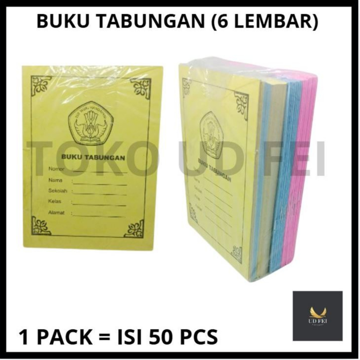 

(1 PACK = 50 BUKU) BUKU TABUNGAN ISI 50 PCS/ BUKU TABUNGAN 6 LEMBAR/ BUKU TABUNGAN WARNA