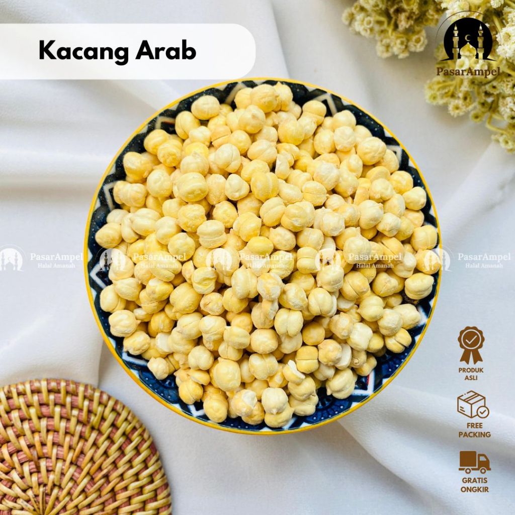 

Kacang Arab Panggang 250gr Original Premium | Chickpeas Roasted Matang Renyah Oleh oleh Haji Umroh