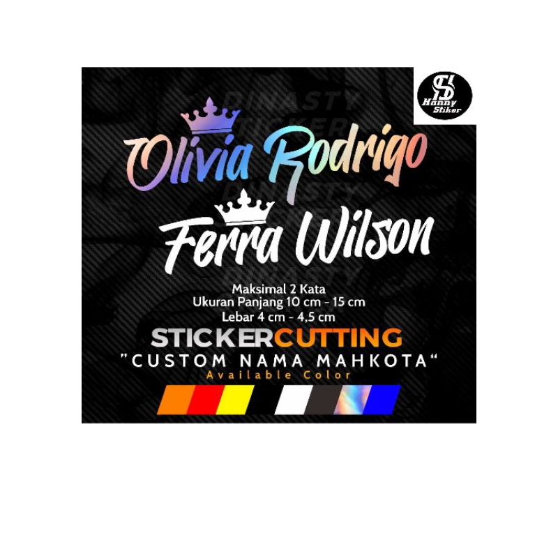 

Stiker Cutting Reques Nama Mahkota