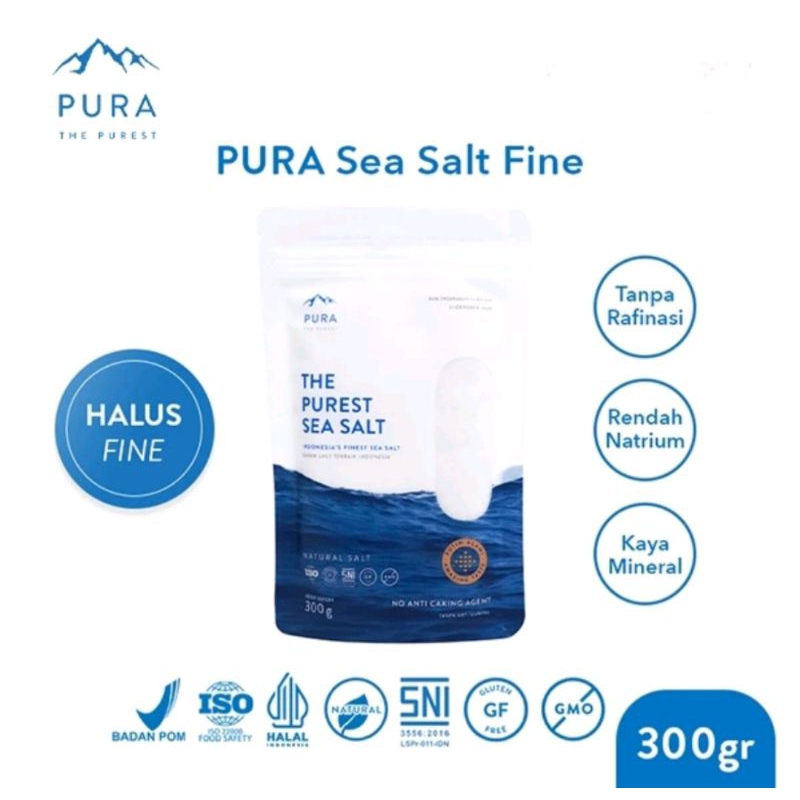 

Pura the purest fine sea salt 300 gr Garam Laut Murni (garam halus) Garam Organik Garam Natural