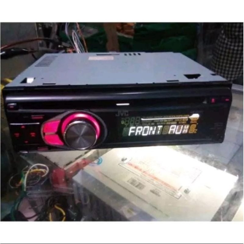 singledin JVC cd Mp3 Aux radio am fm headunit audio mobil