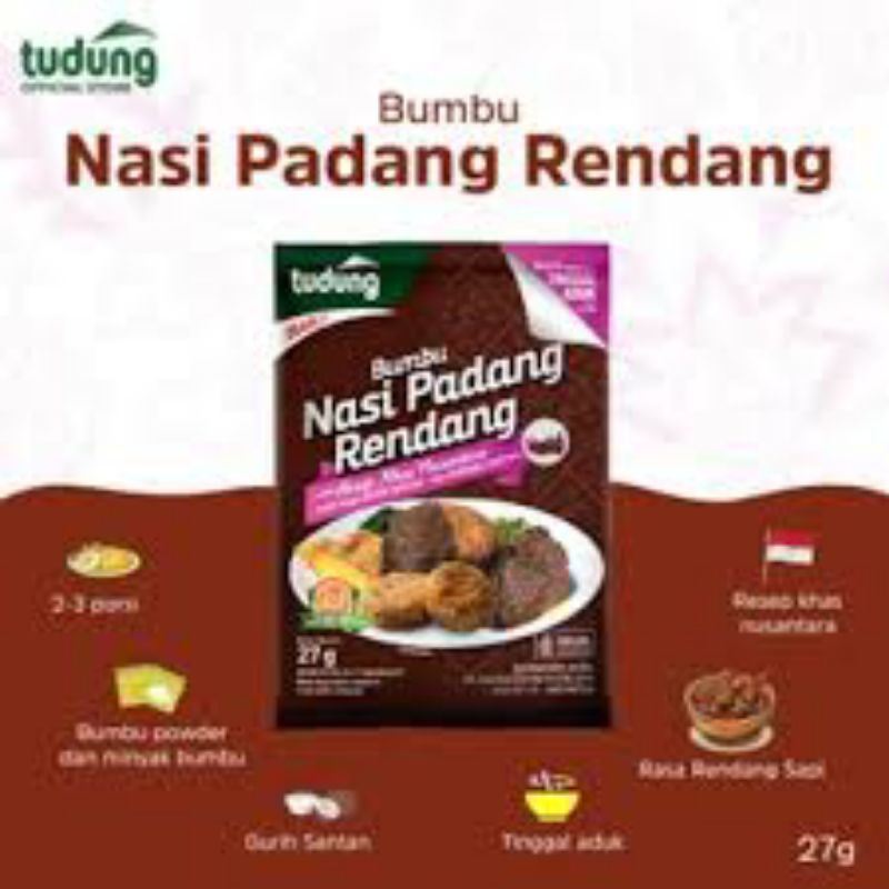 

TUDUNG BUMBU NASI PADANG RENDANG 27GR