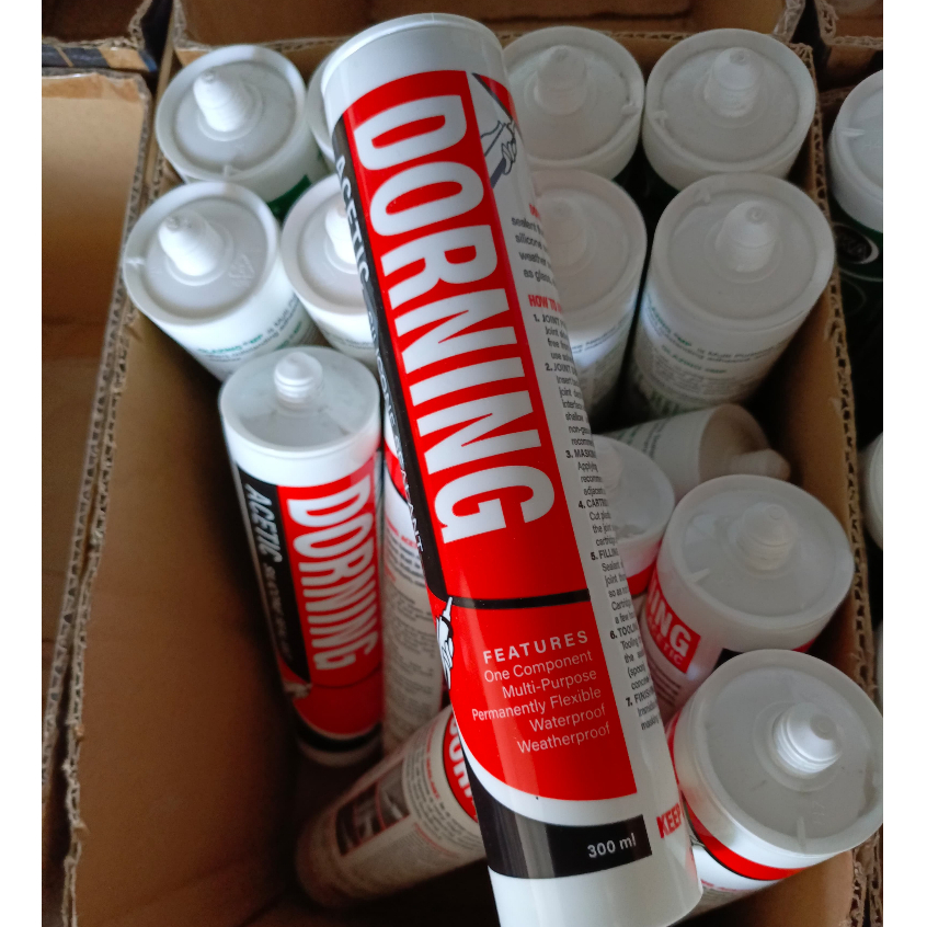 Dorning Lem Silicone Sealent Kaca Acetic Silen Kaca Alumunium