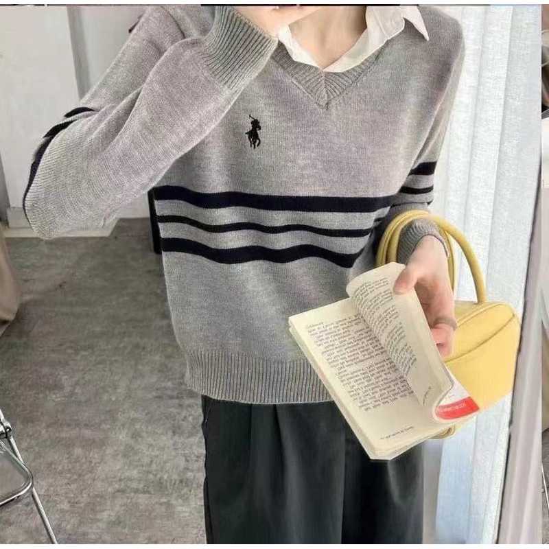 JIHYO OLOP SWEATER SEMI KEMEJA WANITA ATASAN RAJUT