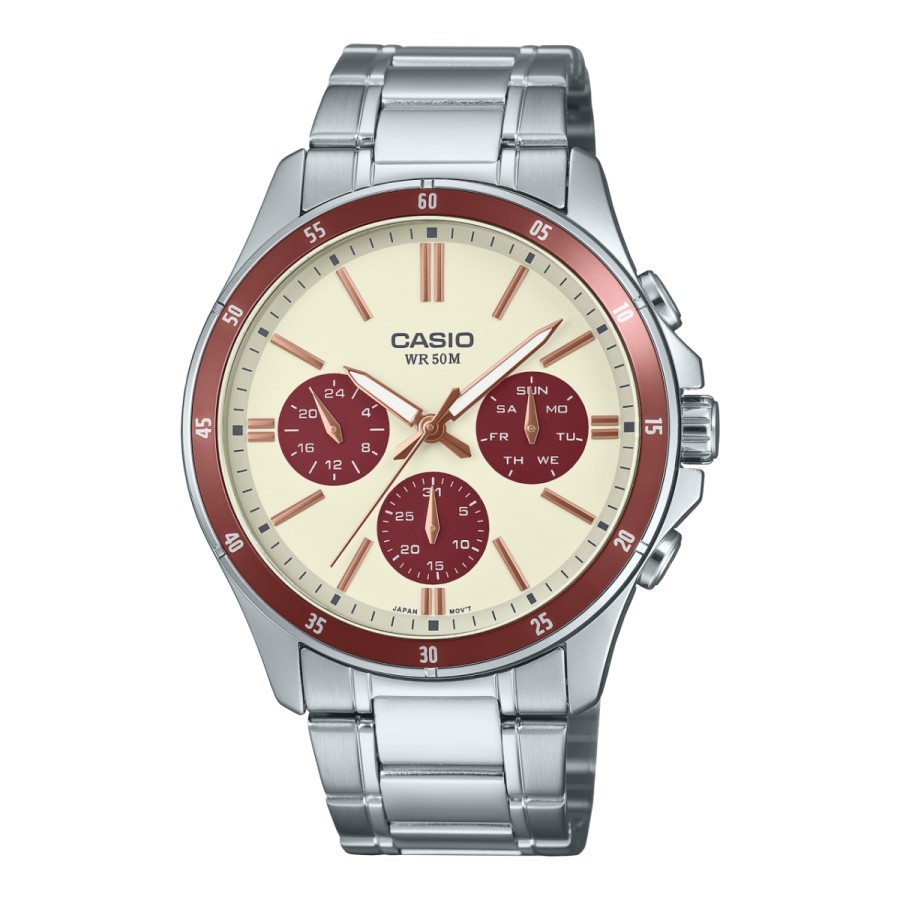 Jam Tangan Pria Casio Chronograph MTP-1374D-5A2 MTP-1374D-5A2VDF MTP-1374D Original Resmi