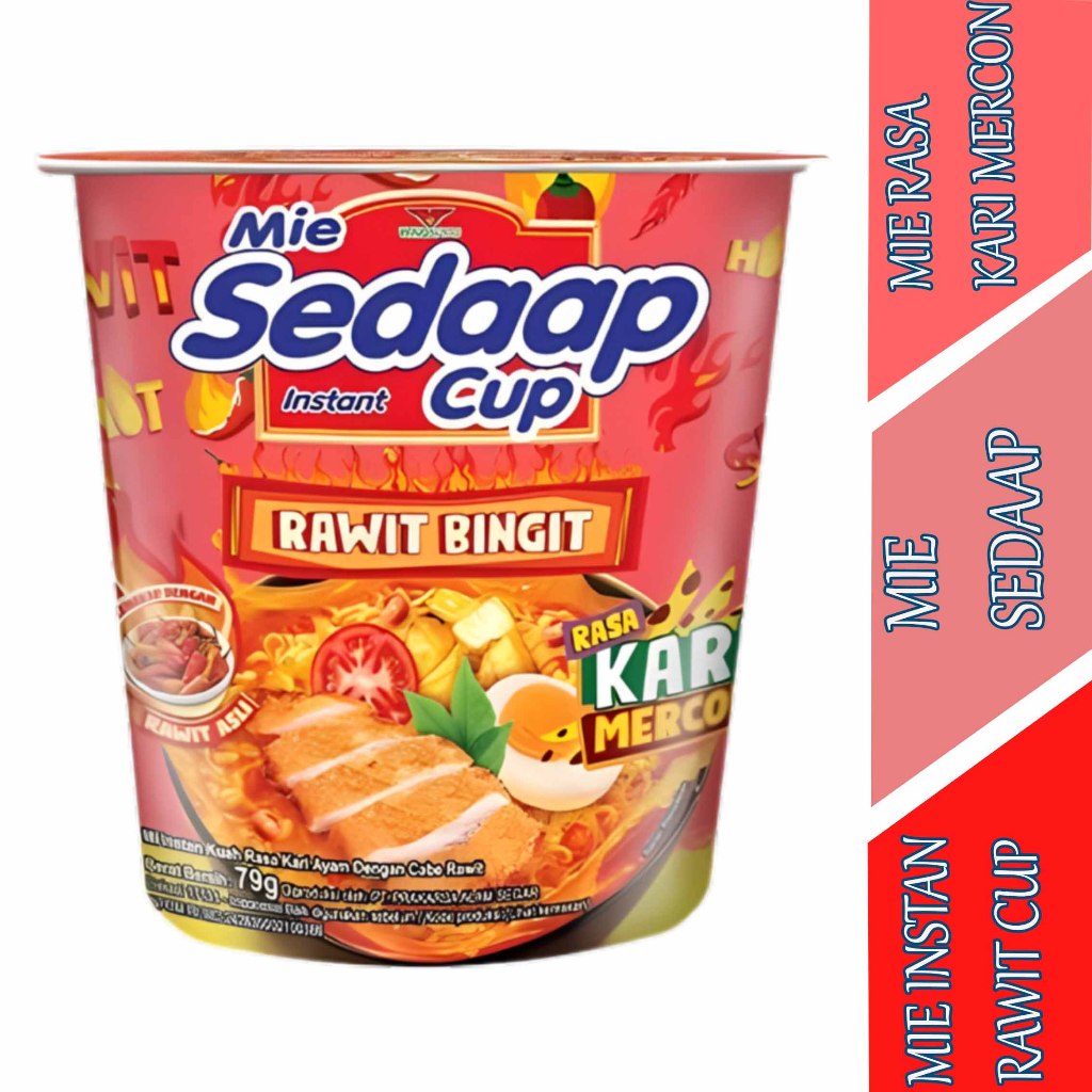 

Mie Rasa Kari Mercon - Mie Sedaap - Mie Kuah Instan Rawit Cup - 79gr
