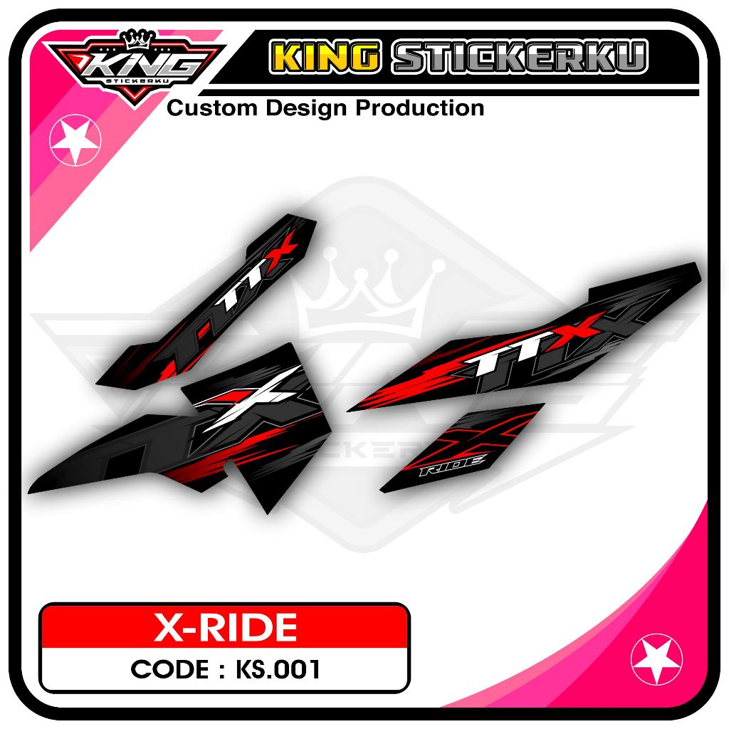 Stiker X-Ride Lama/Old - Decal Sticker Striping Standar X-Ride Lama/Old KS.01