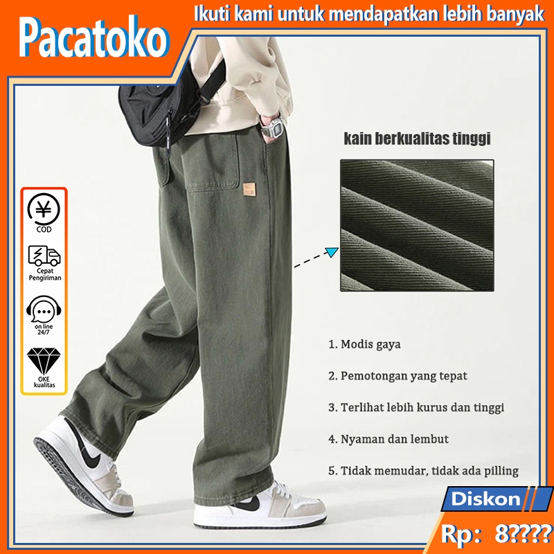 Celana Baggy Pants Pria Celana Cowok Celana Skena Pria Celana Korean Style Pria Celana Cargo Panjang