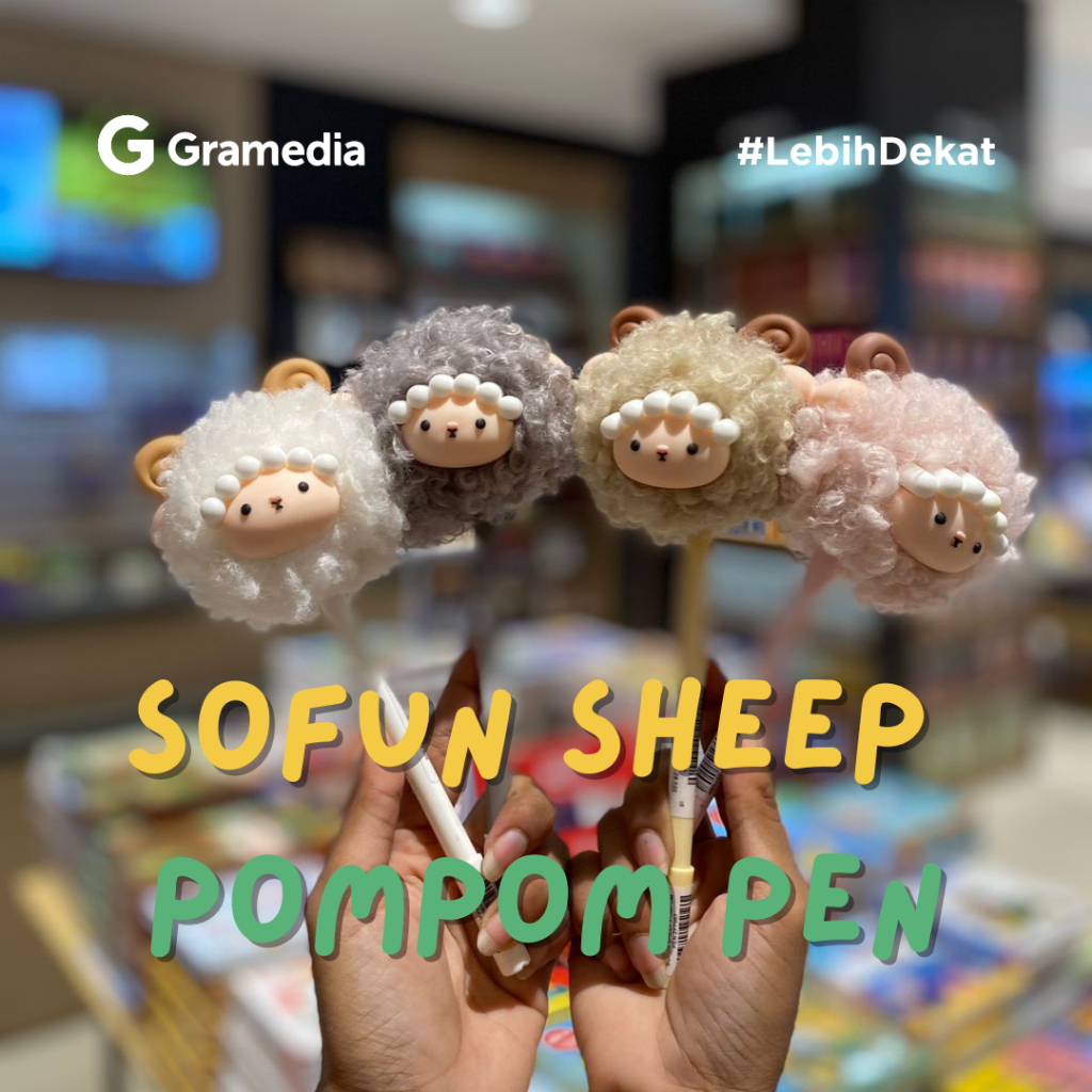 

Gramedia Jember - SOFUN SHEEP POMPOM PEN