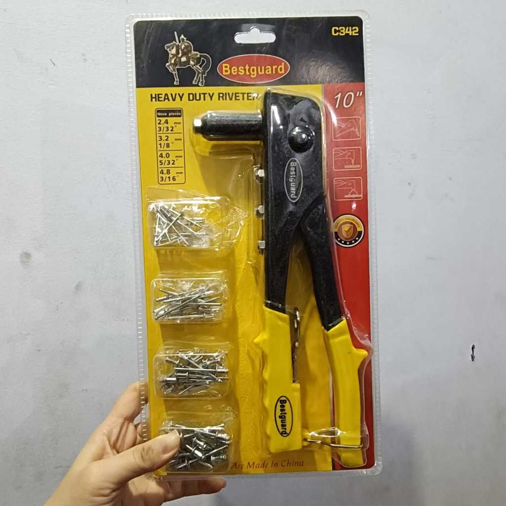TANG RIVET HITAM 10" BESTGUARD include paku rivet
