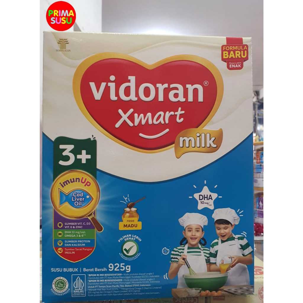 Vidoran Xmart 3+ 950 Gr, Madu, Vanila